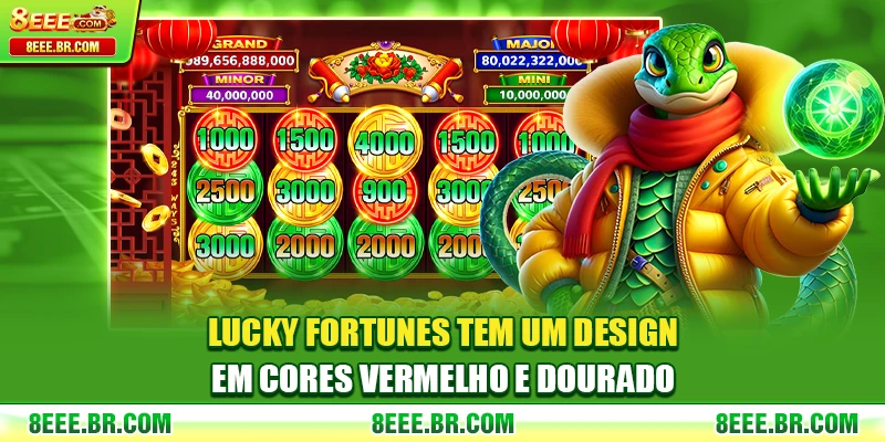 Lucky Fortunes tem um design em cores vermelho e dourado