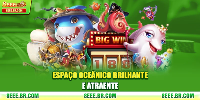 Espaço oceânico brilhante e atraente